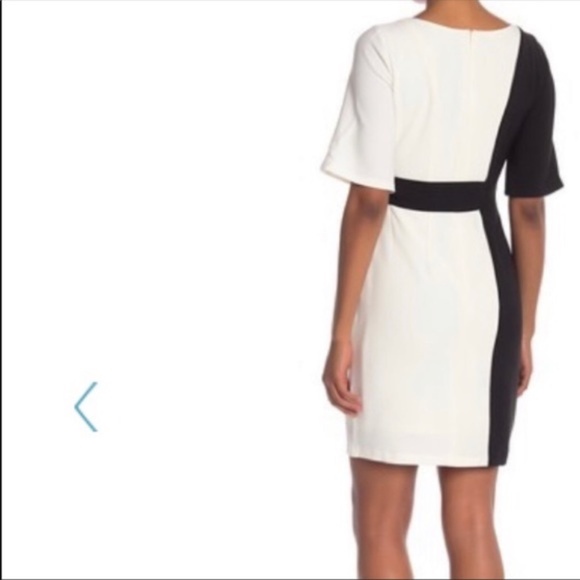 London Times Black and White Color-block Dress - Picture 2 of 7